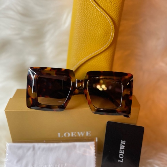Loewe Tortoise Shell Square Sunglasses